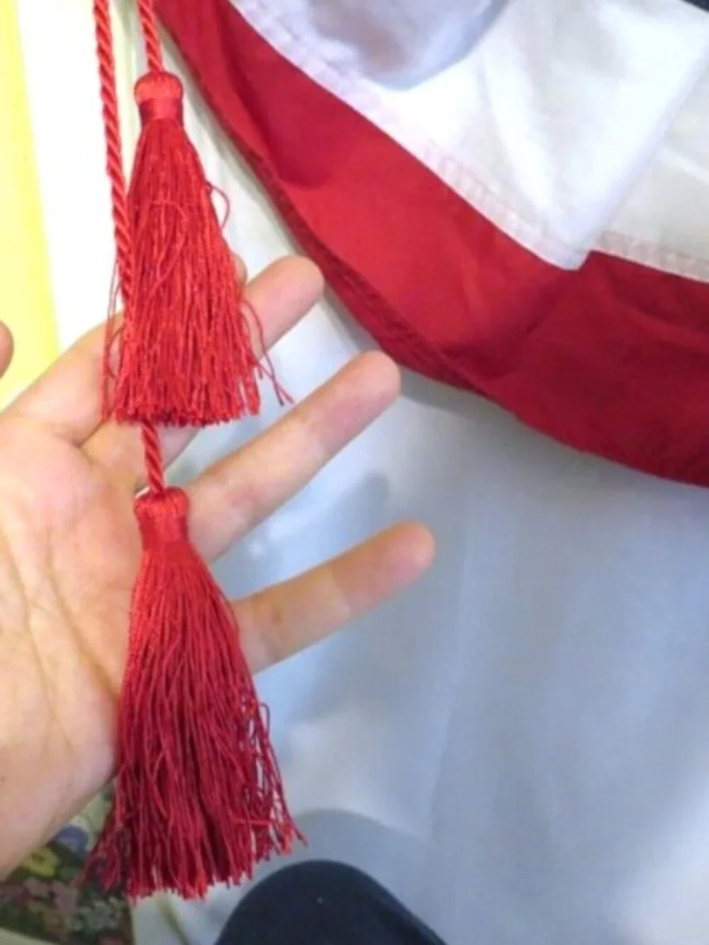 Vintage Heavy Cotton Patriotic Bunting – 3ft Sewn Fan Bunting with Corded Tassel